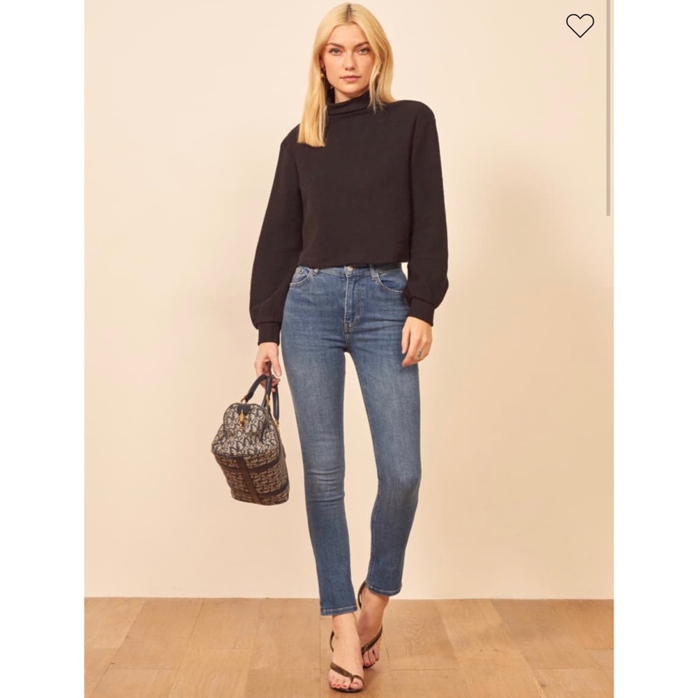 Reformation High and Skinny Crop Jean